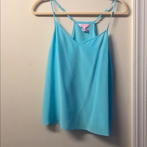 Lily Pulitzer Blue 100% silk tank